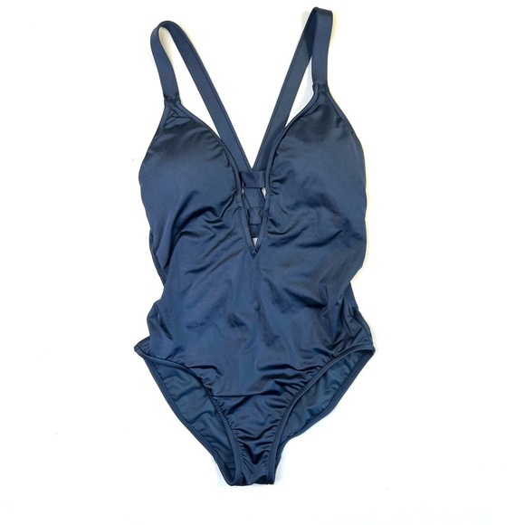 SEAFOLLY Active Deep V Maillot One-Piece Swimsuit in Blue Size AUS 10/ US 6 - Picture 3 of 8